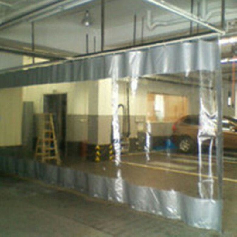 杭州生产4S店专用工位帘、围挡帘、车间防尘隔断拉帘