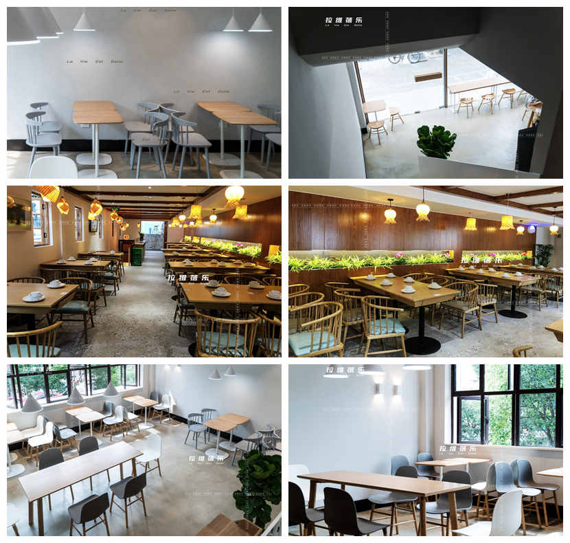 西安甜品店中餐厅西餐厅现代简约实木桌椅定做厂家