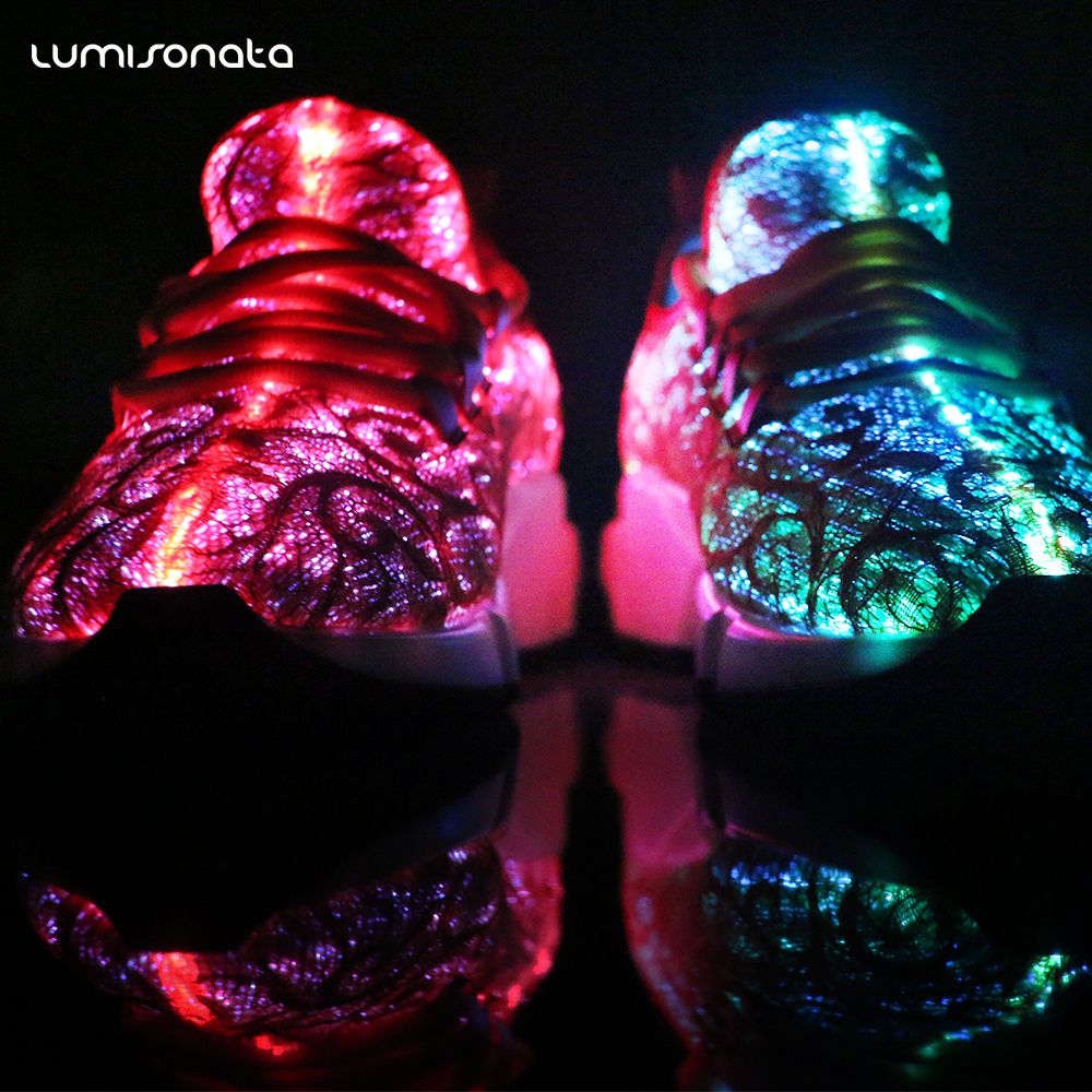 会发光变色的鞋子|发光光纤鞋子|发光鞋子