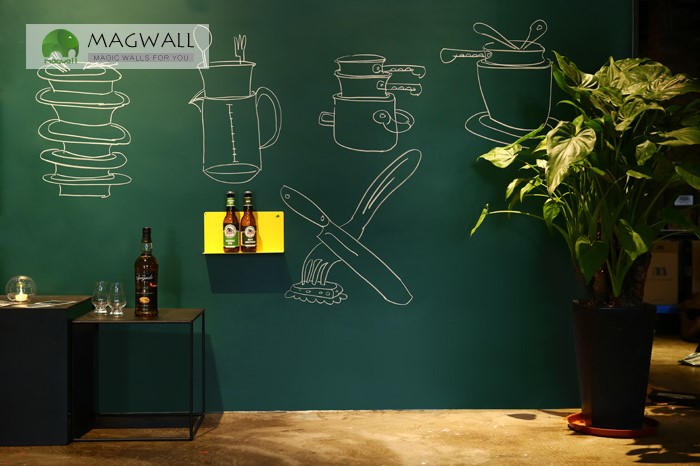 Magwall教学无尘绿板黑板自粘加厚绿板贴带磁性