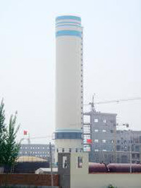 井冈山市锅炉房烟囱刷高空色环工程大发展