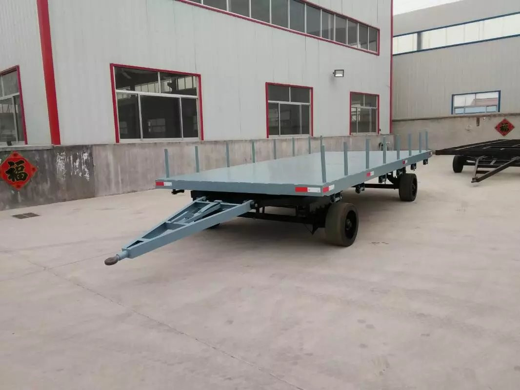 4吨平板拖车 实心轮胎平板车 厂区4吨运输板车