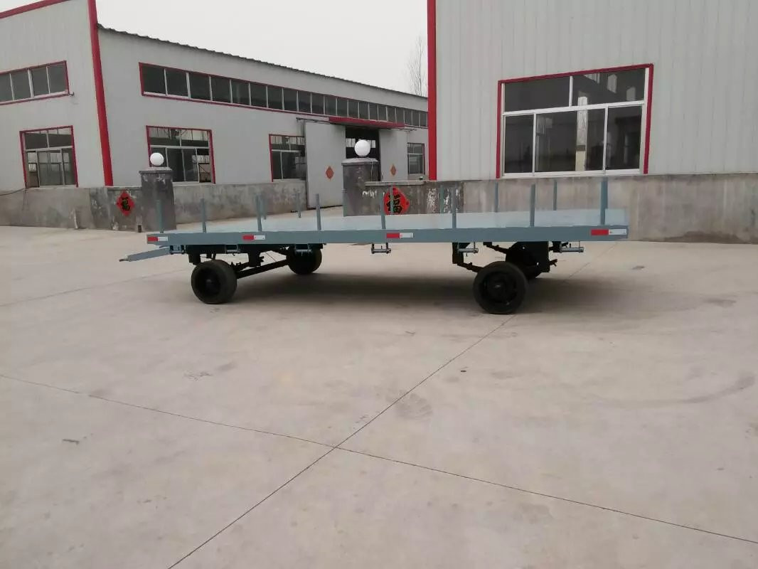 4吨平板拖车 实心轮胎平板车 厂区4吨运输板车