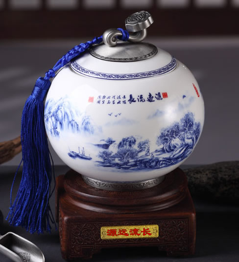 陶瓷酒瓶瓷器酒瓶定制-青花瓷茶叶罐蜂蜜罐-陶瓷定做-