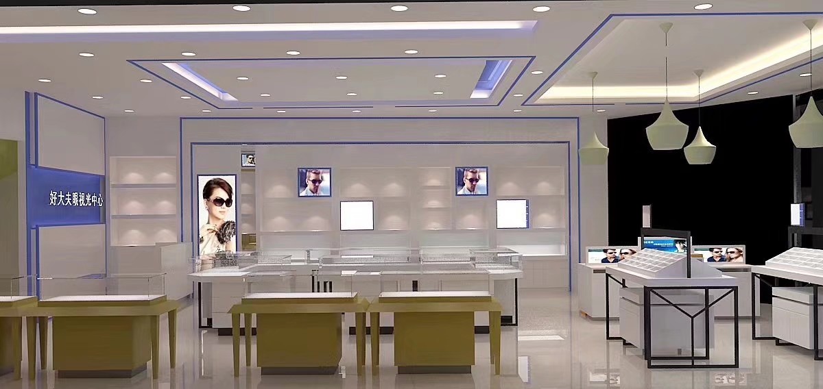 荆州眼镜店装修设计、眼镜柜台定制