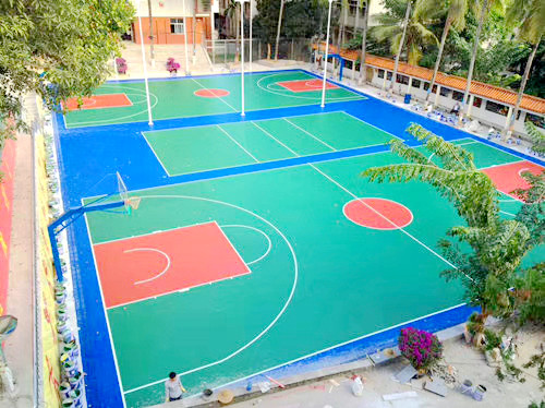 河南信阳丙烯酸篮球场修建篮球场承建
