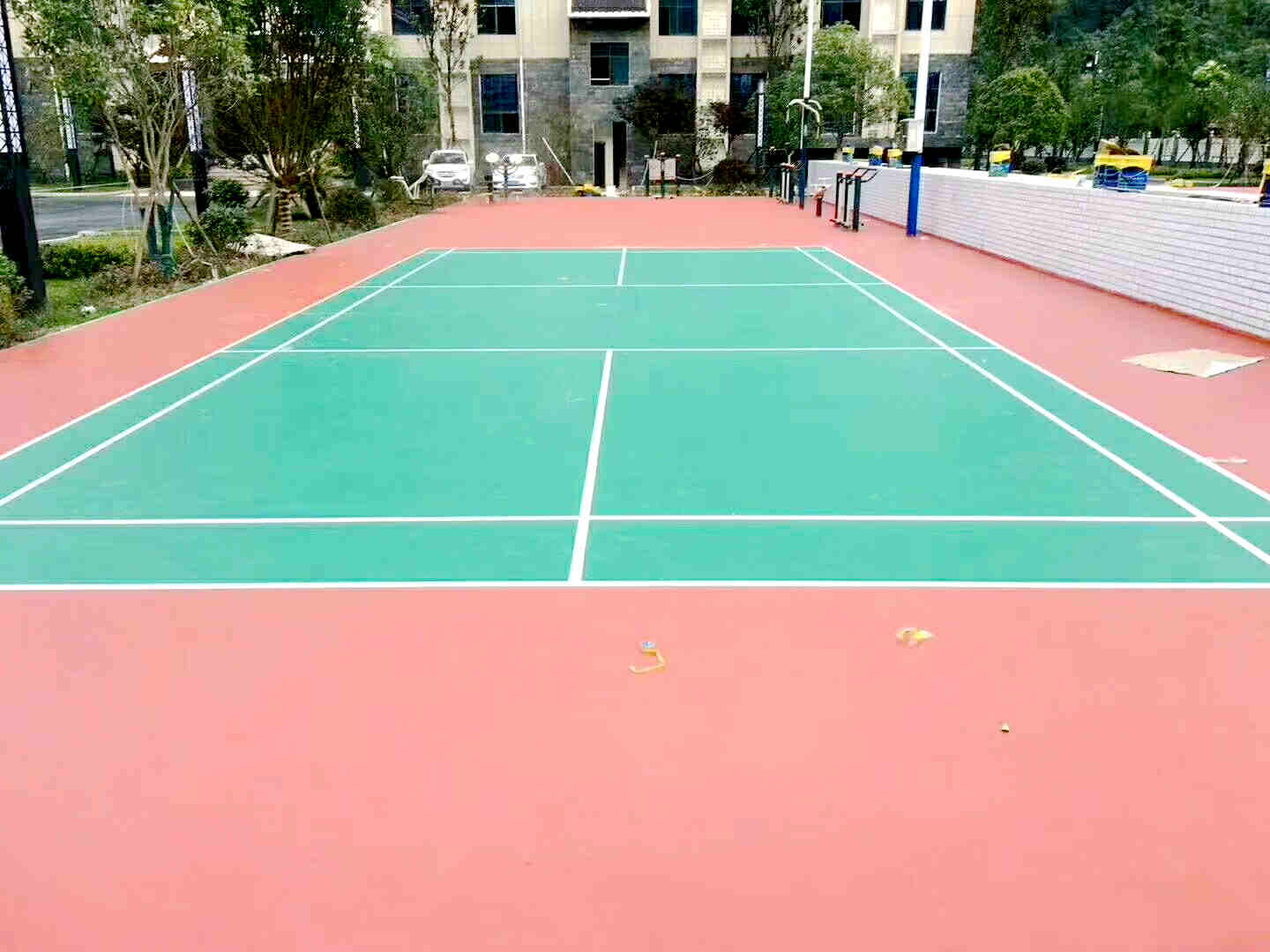 天津和平弹性丙烯酸网球场建设公司免费划线