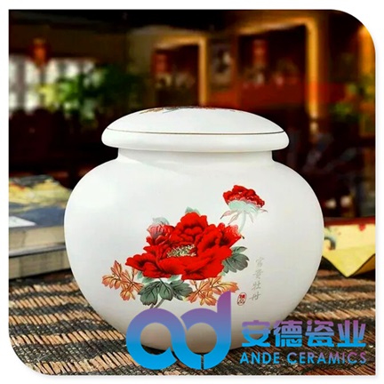 陶瓷罐子 陶瓷蜂蜜罐  陶瓷罐子定做 陶瓷储物罐