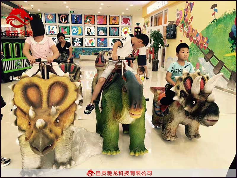 儿童乘骑恐龙制作公司 美陈雕塑定制厂家