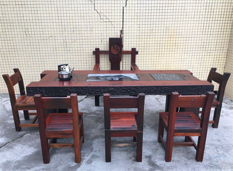 老船木茶桌椅组合特价船木茶台船木茶几船木沙发