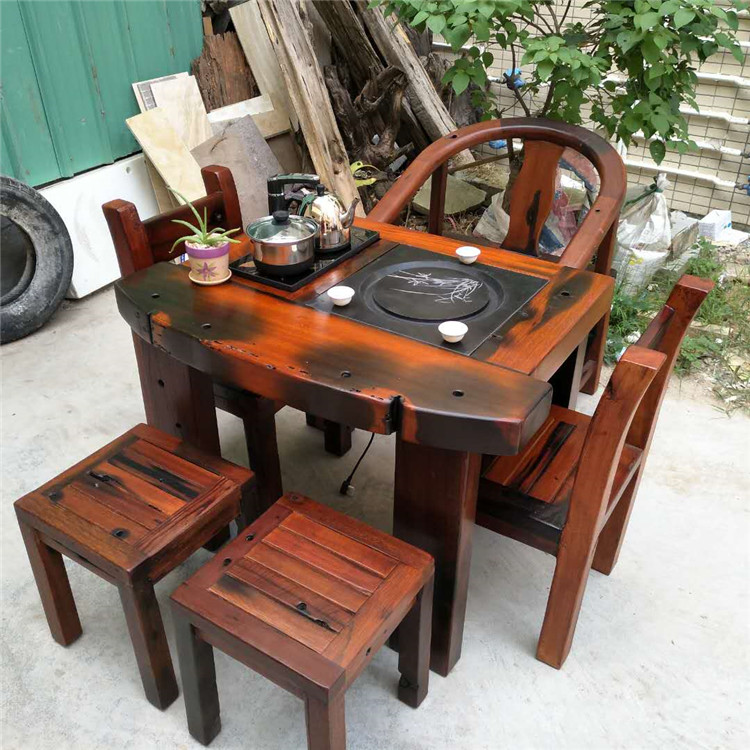 老船木茶桌椅组合特价船木茶台船木茶几船木沙发