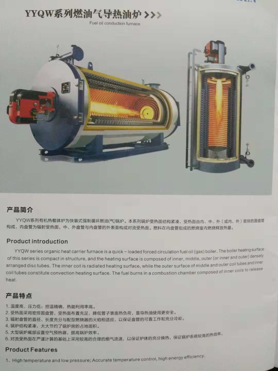 百阳丰YYQW120-YQ燃气燃油导热油炉