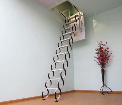 天津镁合金阁楼楼梯报价 河西区室内伸缩楼梯安装