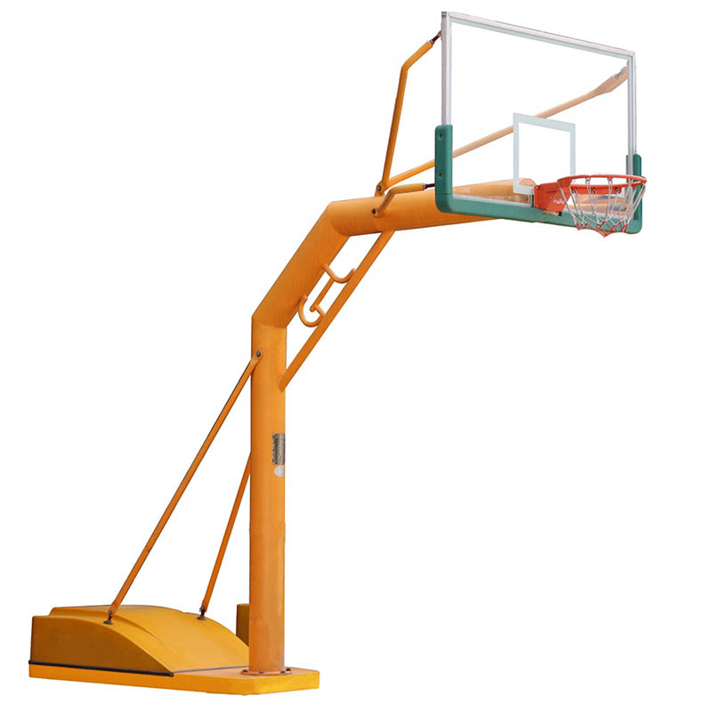 广东体育馆玻璃钢盖移动篮球架低价出售给力体育
