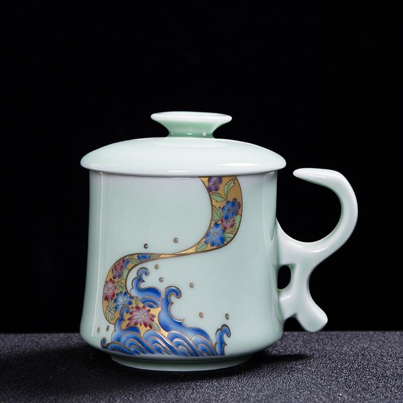 景德镇青瓷茶杯生产厂家 可定制礼品水杯