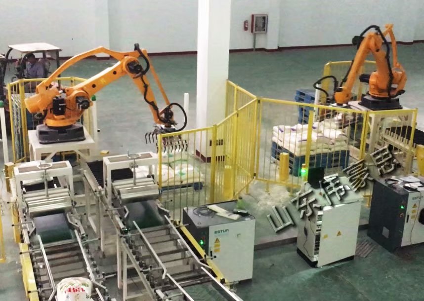 非标定制化肥机器人包装生产线 全自动包装码垛系统