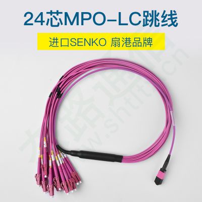 24芯MPO-LC多模万兆OM4进口MPO预端接主干光缆