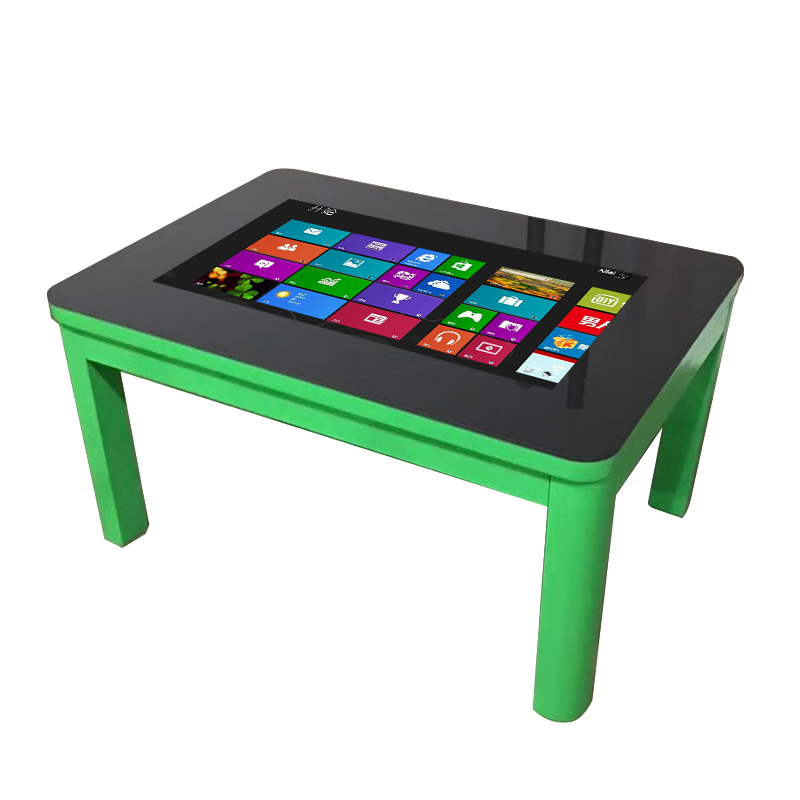 液晶触摸一体机 32寸绿色定制款卡通触摸桌