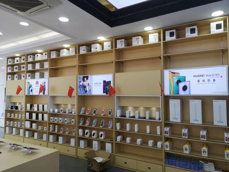直视新款Huawei5G体验台华为单边高柜荣耀配件柜收银台体验台厂家直销