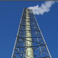 万信铁塔设计生产35米烟筒塔25米厂区烟囱塔60米石油天然气矿区火炬塔