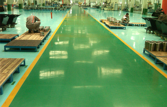 惠州东江工业区机械加工厂房环氧砂浆平涂地坪施工工序