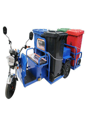 环卫电动三轮运输车 500L塑料桶垃圾保洁车 小型电
