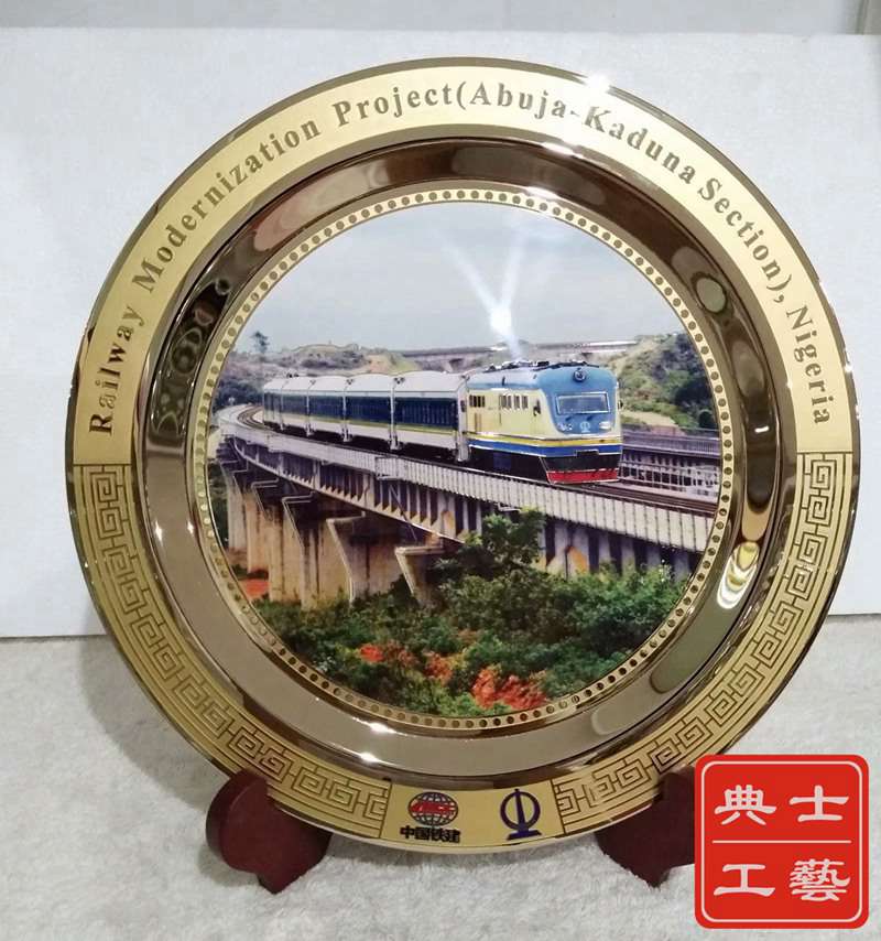 台州市通车礼品 大桥通车仪式纪念品定制 纯铜镀金纪念