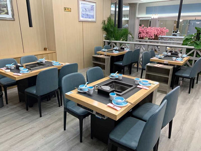 天津小吃店快餐桌椅组合   经济型奶茶店面馆食堂饭店