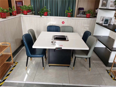 天津餐饮饭店桌椅组合  一人一锅圆桌方桌餐桌椅