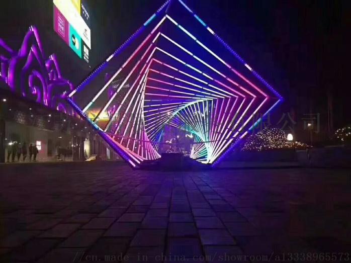 上海幕明规划设计街区场景打造,广场灯光作品引流