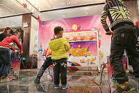 上海幕明西瓜爆破手充爆气球亲子互动游戏道具