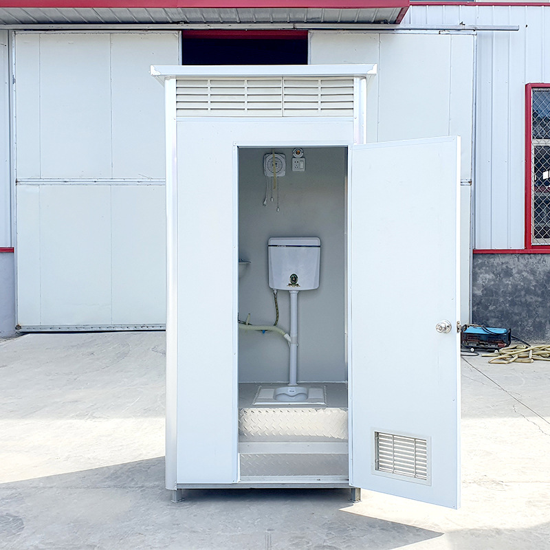 青岛厂家出售建筑工地四联排移动厕所水冲临时简易厕所