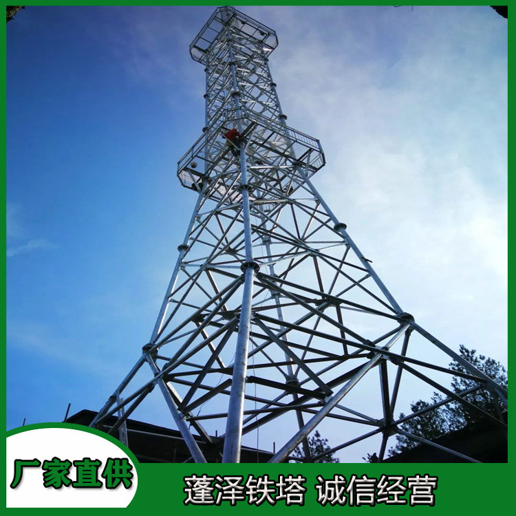 钢结构电视塔施工 安装楼顶广播电视塔 供应信号传输电