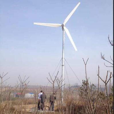 海南5千瓦家用风力发电机小型水平轴太阳能发电系统