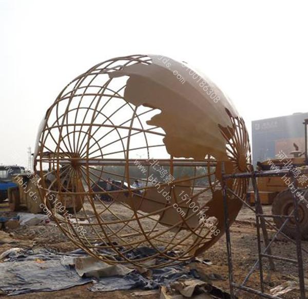 石家庄鸿景雕塑生产转动地球仪雕塑厂家批发行业