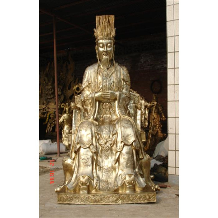 唐县聚益铜雕厂 雕塑铸造大型小型东海龙王神像 青铜黄铜工艺摆件
