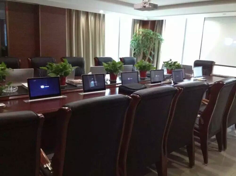 西藏会议桌显示器升降器,班台培训中心液晶显示器升降器