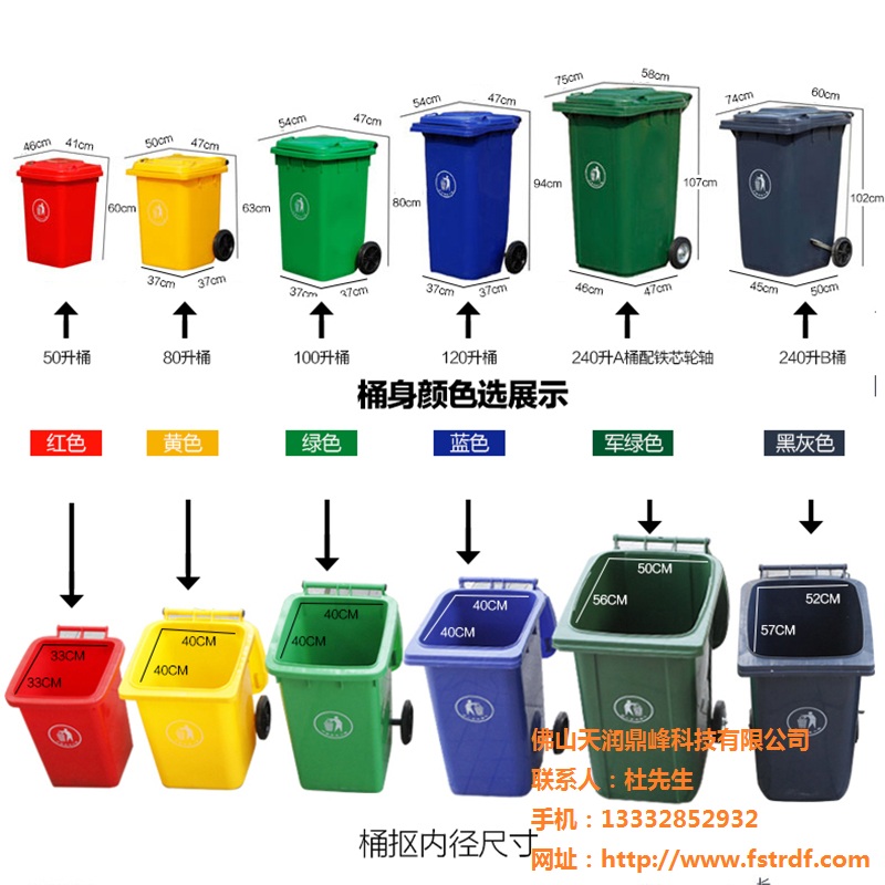120L环卫垃圾桶/120L户外环卫塑料垃圾桶