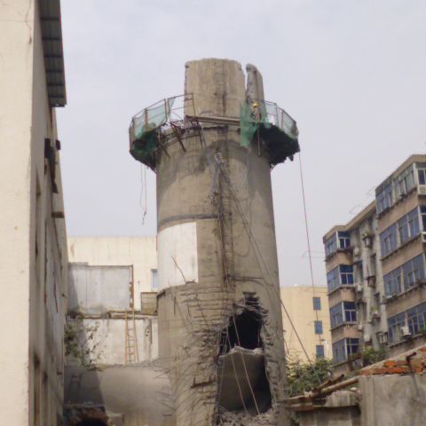 大庆市锅炉房砖烟囱拆除公司物美价廉
