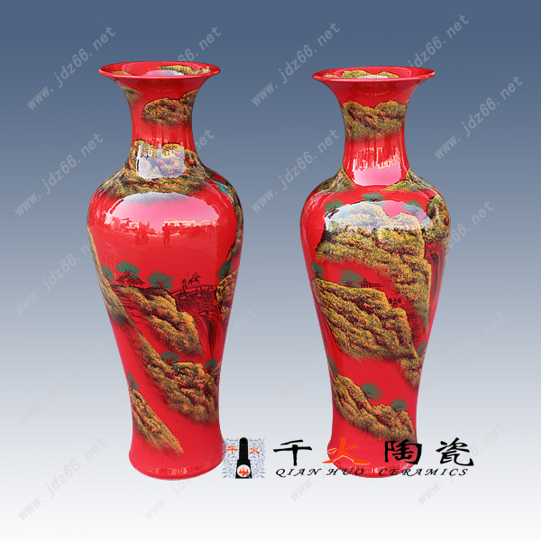 供应中国红陶瓷大花瓶