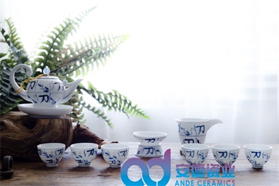 景德镇陶瓷茶具青花陶瓷茶具陶瓷功夫茶具手绘陶瓷茶具 