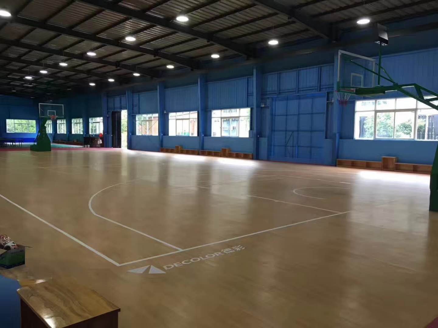 重庆篮球场PVC地胶室内运动场馆专用地板胶