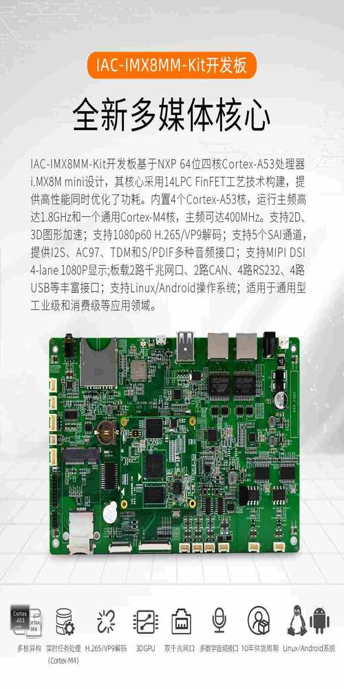 8M mini四核Cortex-A53 工业 双网口开发板 Linux Android 启扬智能