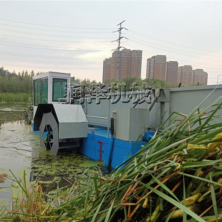 安徽河道水上除草机械 割草船 水葫芦水花生收割打捞船