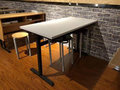天津不锈钢工地连体快餐桌椅组合 工地桌椅 连体桌椅
